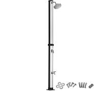 Tinto 20-Litre Portable Outdoor Garden Solar Shower - Black and Silver, Black