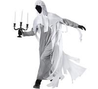 Tectake Spooky Ghost Costume 302772 - Black/white Xxl