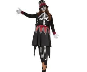 Tectake Spooky Skull Lady Costume 302416 - Black Xxl