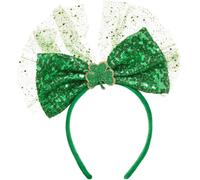 tectake St Patrick's Day Bow Headband With Sequins in Green TECTAKE Green One Size