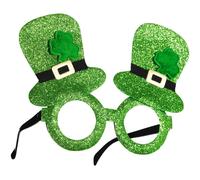 tectake St Patrick's Day Glasses With Top Hats in Green TECTAKE Green One Size