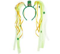 tectake St Patrick's Day Headband With Tubes & Ribbons in Green TECTAKE Green One Size