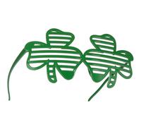 tectake St Patrick's Day Striped Shamrock Glasses in Green TECTAKE Green One Size