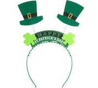 tectake St Patrick's Day Top Hat Headband With Writing 1 Green TECTAKE Green One Size