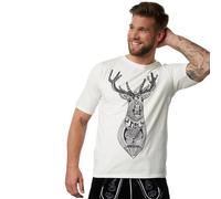 Tectake Stag T-Shirt - Top For Men -302882 - White L