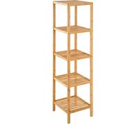 Standing bathroom shelf - 5 tiers in bamboo