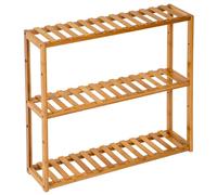 tectake Standing Bathroom Shelf Katjana in Brown TECTAKE Brown