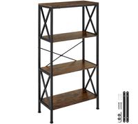 tectake Standing Shelf Barry - With 4 Tiers in Brown TECTAKE Brown