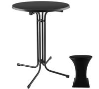 Eren Folding Bar Table - Black, none