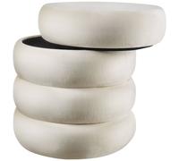tectake Stool Altu - Padded Seat, Large Storage Space in Cream TECTAKE Cream