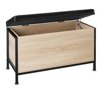 tectake Storage Bench Calico in Light Oak TECTAKE Light Oak