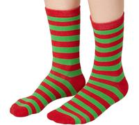 tectake Striped Christmas Socks Green-Red | Size: 40-42 TECTAKE Multicolor 40-42