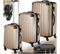 tectake Suitcase Set in Gold TECTAKE Gold
