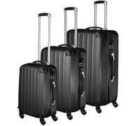 tectake Suitcase Set in Black TECTAKE Black