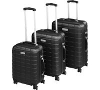 tectake Suitcase Set in Black TECTAKE Black