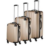 tectake Suitcase Set in Cream TECTAKE Cream