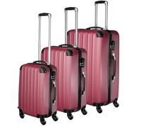 Set of 3 piece travel luggage wheel trolleys suitcase bag hard shell new
