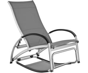 tectake Sun Lounger Avignon in Dark Grey | Size: 1 Seater TECTAKE Dark Grey 1 Seater