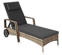 tectake Sun Lounger Caspian | Size: 1 Seater TECTAKE Multicolor 1 Seater