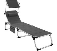 Sun Lounger Set Loungers Cushion Garden Sun Bed Chair Folding Recliner Aluminium