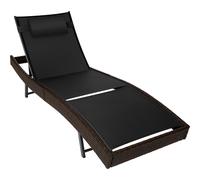 tectake Sun Lounger Moana in Brown | Size: 1 Seater TECTAKE Brown 1 Seater