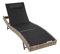 tectake Sun Lounger Moana in Natural | Size: 1 Seater TECTAKE Natural 1 Seater