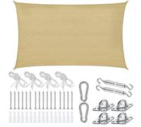 tectake Sun Sail Sonny in Light Sand | Size: Medium TECTAKE Light Sand Medium