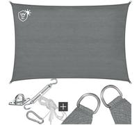 Tectake Sun Sail Sonny, Uv Protected, Water-Resistant And Anti-Tear - 2 X 3 M - Grey