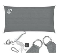 Tectake Sun Sail Sonny, Uv Protected, Water-Resistant And Anti-Tear - 2 X 4 M - Grey