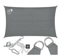 Tectake Sun Sail Sonny, Uv Protected, Water-Resistant And Anti-Tear - 4 X 6 M - Grey