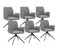 tectake Swivel Chair Daya Set Of 6 - Anthracite in Dark Grey | Size: 6 Pack TECTAKE Dark Grey 6 Pack