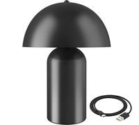 tectake Table Lamp Kade - Retro Design, 3 Brightness Levels, Battery-Powered in Black TECTAKE Black