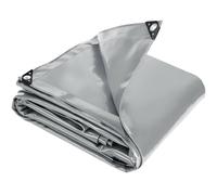 Protective Cover Tarpaulin Sheets 550g/m? Waterproof Outdoor Lightweight Grey