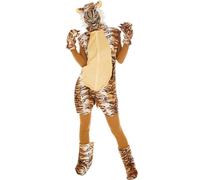 Tiger Costume Man Woman Halloween Fancy Dress Outfit Carnival Jungle Lion Animal