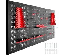 tectake Tool Pegboard in Black TECTAKE Black