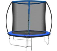 Tectake Trampoline Jumpy - Tear Resistant Mat, Safety Net, Padded Edges, Entry Ladder - 244 Cm