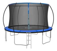 Tectake Trampoline Jumpy - Tear Resistant Mat, Safety Net, Padded Edges, Entry Ladder - 366 Cm