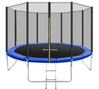 tectake Trampoline - With Safety Net, Including Entry Ladder - 396 Cm TECTAKE Multicolor