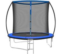 Tectake Trampoline Jumpy - Tear Resistant Mat, Safety Net, Padded Edges, Entry Ladder - 244 Cm