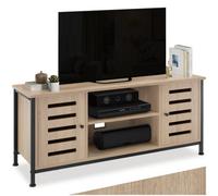 tectake Tv Stand Carlow in Light Brown TECTAKE Light Brown
