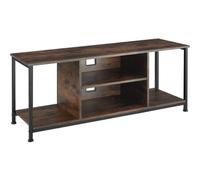 Tectake TV Cabinet Lowboard 4 Compartments & Adjustable Shelf, 120cm - Brown, Brown