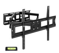 tectake® TV Wall Bracket for 32-100" Screens, Universal TV Bracket with Tilt & Swivel Function, 120 kg Capacity, Television Wall Mount, Incl. Spirit Level & Mounting Materials, Max. VESA 600x400 mm