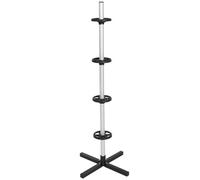 tectake® Tyre Rack for 4 Tyres up to 295 mm Width, 50 x 50 x 130 cm, Vertical Wheel Storage Stand with Protective Rim Supports & 100 kg Capacity, Stable Aluminium Tyre Rim Tree for Garage, Workshop
