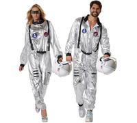 tectake Unisex Fancy Dress Costume - Astronaut in Silver | Size: Small TECTAKE Silver S