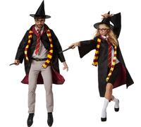 tectake Unisex Fancy Dress Costume - Wizard Apprentice in Black | Size: XL TECTAKE Black XL
