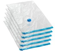 Tectake Vacuum Storage Bags - 5 Bags With Intake And Exhaust Valve S (40 X 60 Cm) - Transparent