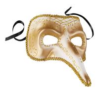 tectake Venitian Mask With Long Nose & Embellishment in Gold TECTAKE Gold One Size