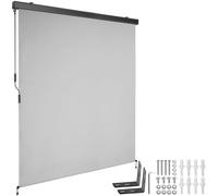 tectake Vertical Awning Eloise in Light Grey | Size: Large TECTAKE Light Grey Large