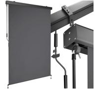 Tectake Vertical Awning Eloise - Installation Materials Included, Retractable, Uv Blocking 120 X 250 Cm - Dark Grey