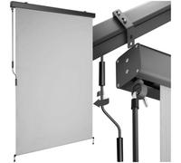 tectake Eloise Light Grey Vertical Awning with 2 Wall Brackets 1.2 x 2.5m - Size: 250 x 120 x 10cm - Wilko